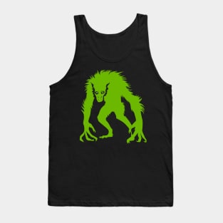 Menacing Green Wendigo Silhouette Tank Top